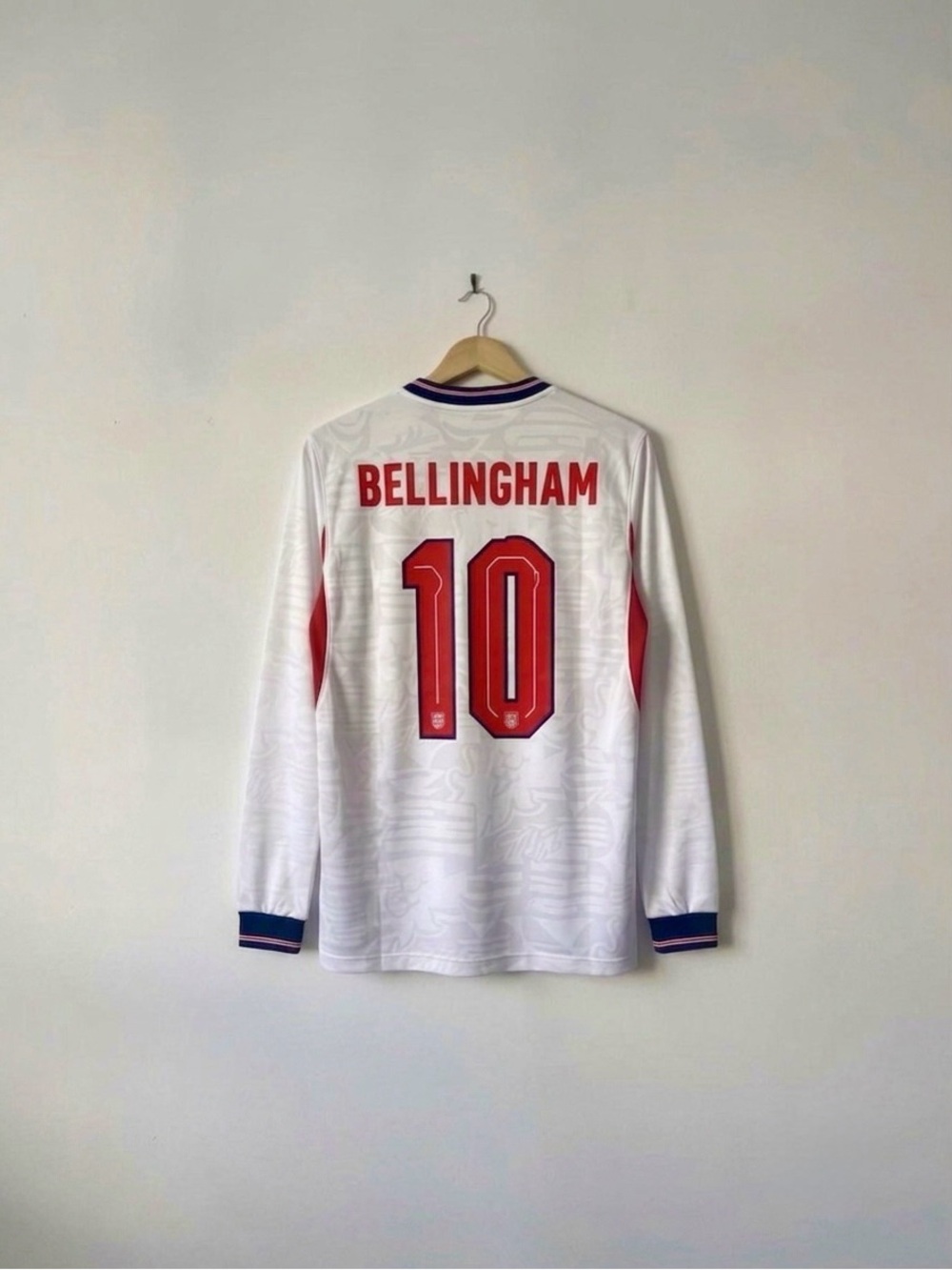 Bellingham #10 England 2026  Home Jersey Soccer Fan Version Long Sleeve Size M